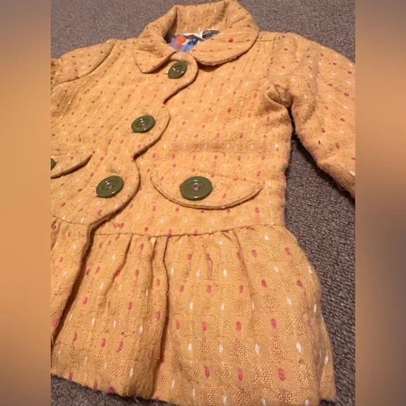 Matilda Jane Girls Yellow Going Easy Jacket Sz 4 - Picture 10 of 10